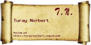 Turay Norbert névjegykártya